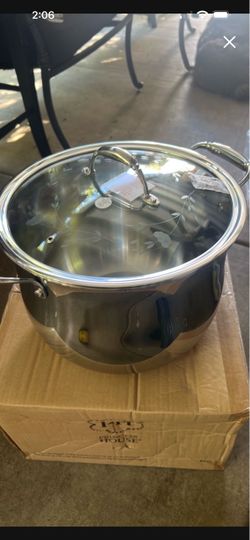 Olla de 15 qt de acero inoxidable Tri ply de Princess house nueva