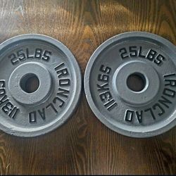 (2) 25 lbs Olympic Metal Plates