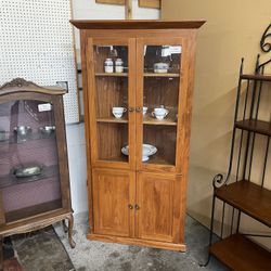 Solid Wood Corner Cabinet/Display Case