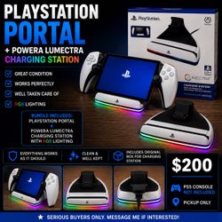 PlayStation Portal + PowerA Lumectra Charging Station
