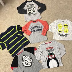 Boys long sleeved tshirt 6 pack bundle size 4T
