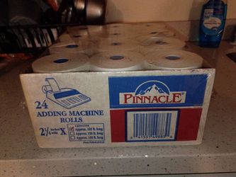 24  Pinnacle Adding Machine Rolls