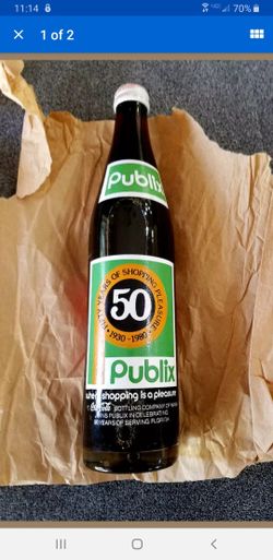 Publix Supermarket 1980 50 year anniversary coca cola bottle