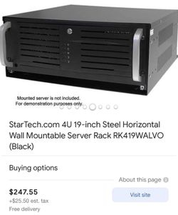 Wall Mountable 4U 19in Server Rack 