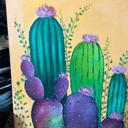 Large Cactus Painting 