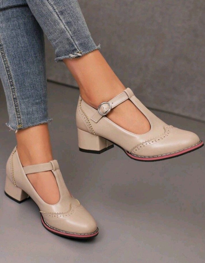 New With Tags High-quality Brand Satin British Style Chunky Pumps Size 11 Low Heels Khaki Color $20 Great Gift For Someone Special 