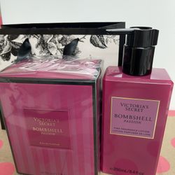 Victoria Secret Bombshell Passion Perfume Fragrance Lotion Gift Set