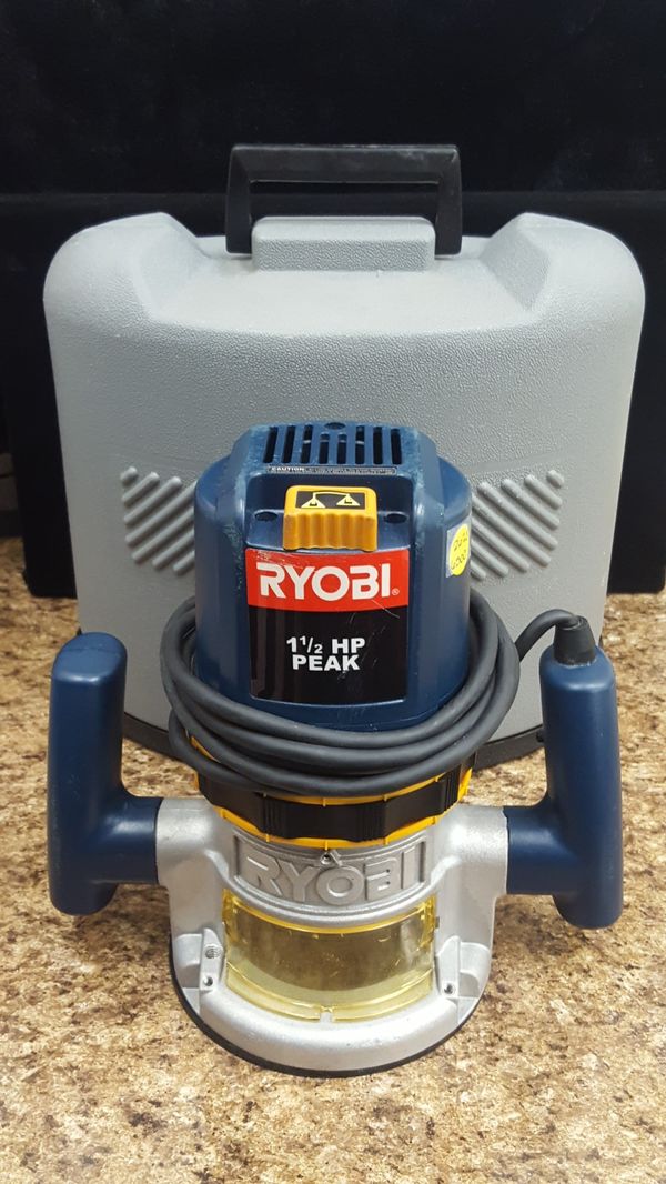 Ryobi 11/2 HP Peak 120V 8A Corded Router W/ Hard Case for Sale in
