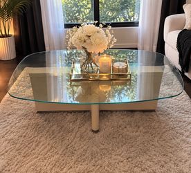 Glass coffee table
