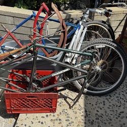 Miscellaneous Bike frames, Wheels, Bike Stand