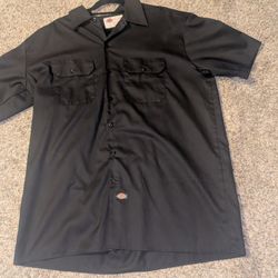Vintage Black Dickies Men's FLEX Short Sleeve Work Shirt Size XL