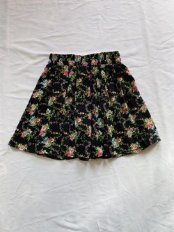 Boho Floral Pleated Skirt