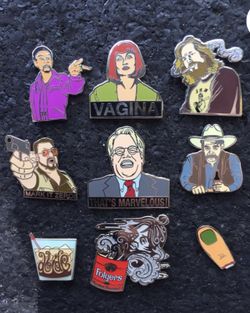 9 Big Lebowski Lapel pins!