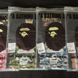 Bape Tees ABC Camo Blue, Green