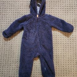 Carter’s Fleece Bear Suit Navy, 9 Months