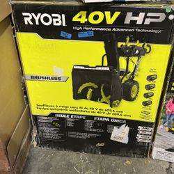 Ryobi 40v HP 24”  2-Stage Cordless Electric Self-Propelled Snow Blower - (4) 6 Ah Batteries & Charger