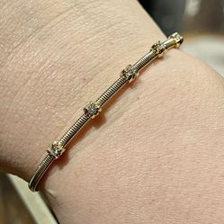 New 14k gold And Diamond flex Bracelet 
