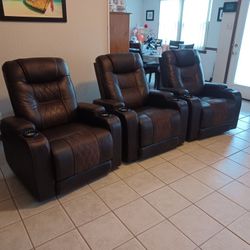 Ashley  Leather Recliner 