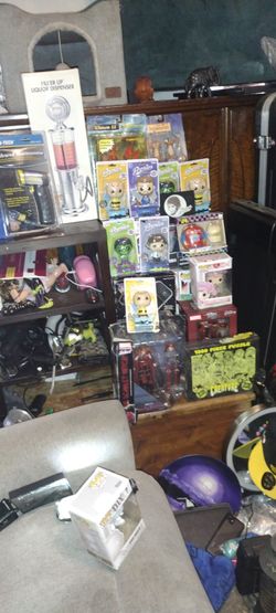 I have all these brand new toys still in the box never open I have Funko Pops Marvel popsies Star Wars I can't mention everything I have way too much 