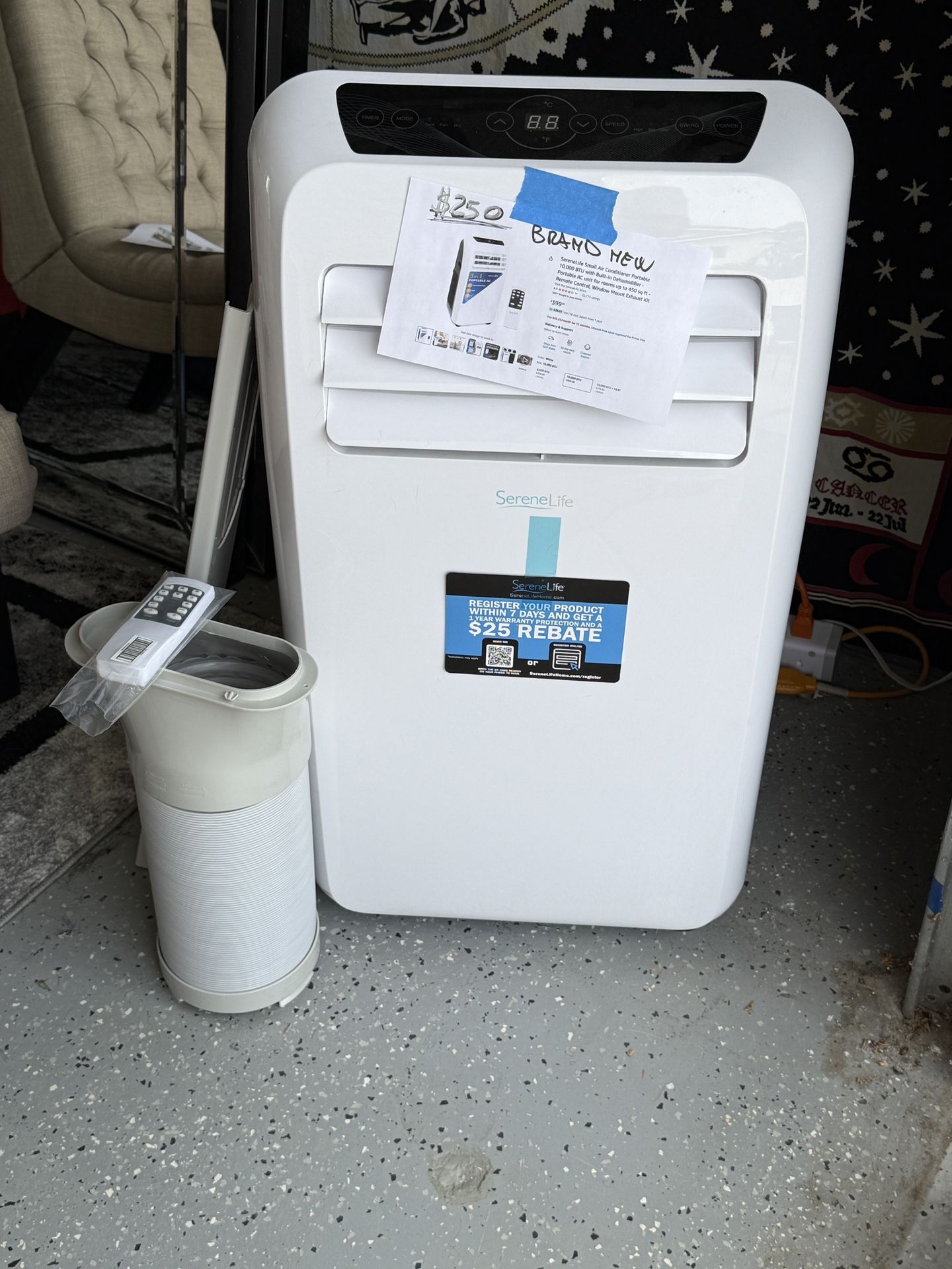 Portable AC 10,000 BTU with Built-in Dehumidifier