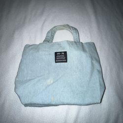 Urban Outfitters Mini Tote Bag Purse Blue Denim Jean Women Juniors A010