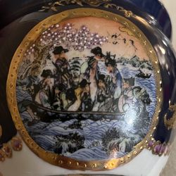 LIMOGES COBALT BLUE POT