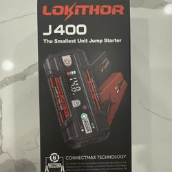 LOKITHOR JA 12V Portable Lithium Jump Starter, Car Battery Booster Pack, USB-C Powerbank Charger, and Jumper Cables for Upto 8.0-Liter Gas and