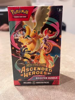 Pokémon TCG Mega Evolution-Ascended Heroes Booster Bundle 6 Packs 60 Cards