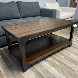 Final Markdown - Industrial coffee table with casters