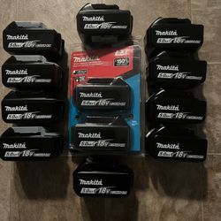 Makita 5.0 Batteries ($150 a Pair)