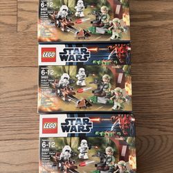 (3) Lego Star Wars Endor Rebel & Imperial Trooper Battle Pack 9489