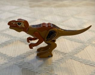 LEGO Jurassic World T. Rex Dinosaur Figure Brown Dark Orange