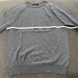 Banana Republic Italian Merino Wool Crew Pullover Sweater Gray Men's Size L