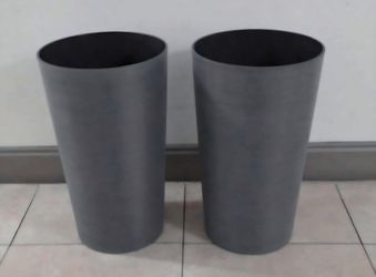 PAIR of 22" Tall Gray Resin Planters (2 for $50) @ Lasting Creations