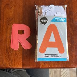 Red Poster Letters 