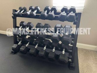 NEW DUMBBELLS 5-50 WITH RACK