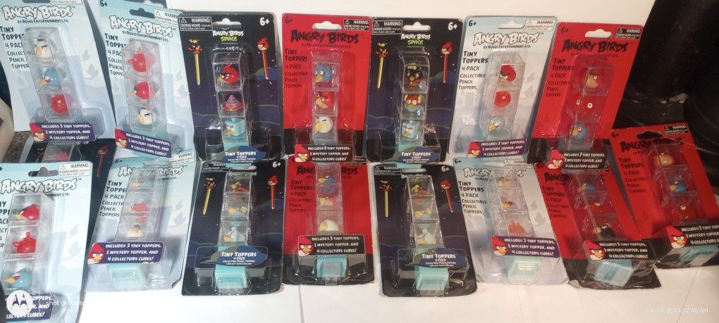 16 Angry Birds Tiny Toppers Four Pack/ Pencil Toppers