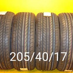 4 New Tires For Sale 205/40/17 We Service Motorcycle Tires