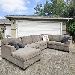 Delivery Available! Gray Sectional Couch Sofa Ashley Furniture Chaise