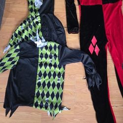 Group Jester Clown Harley Quinn Costume 
