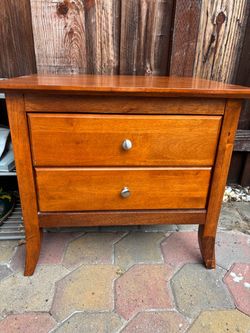 Wood Look Nightstand / Bedside Table with Drawer & Storage