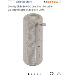 NEW Crosley  Duo 2-in-1 Portable Bluetooth Stereo Speaker