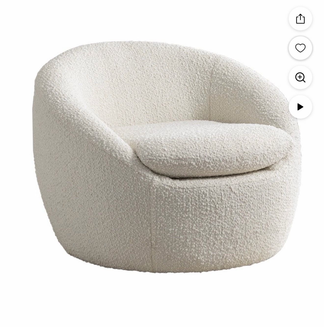 Fabric barrel chair