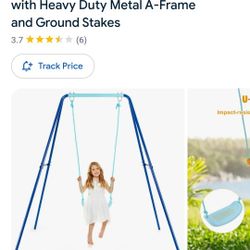 Outdoor Heavy Duty Swing Set With Ground Stakes