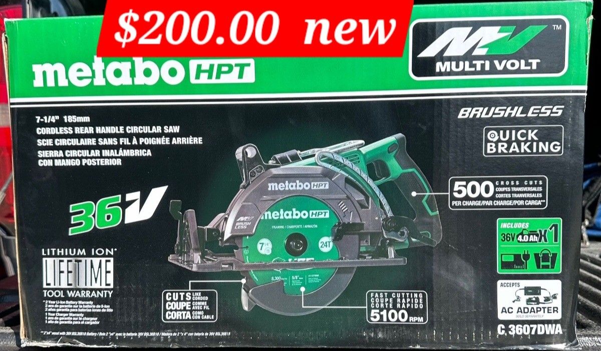 Circular Saw 36v New $200.00 Firm On Price