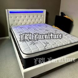 New Queen Bed Frame With Mattress 