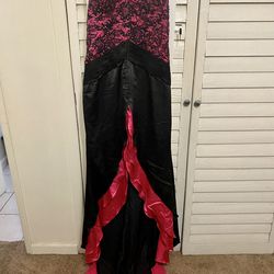 Black And Hot Pink Dress L