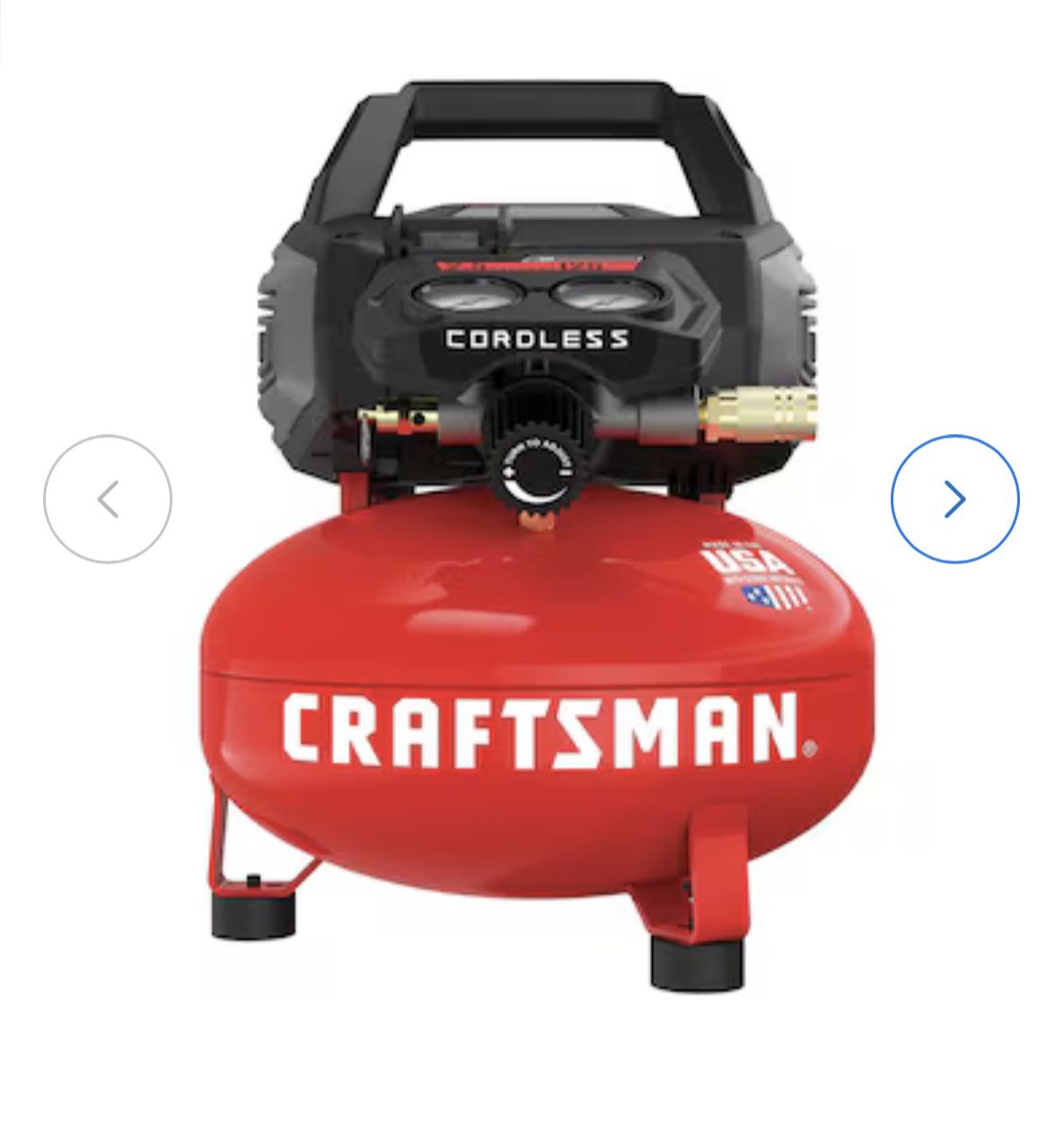 CRAFTSMAN V20 RP 2.5-Gallon Portable Electric Cordless 125 PSI Pancake Air Compressor