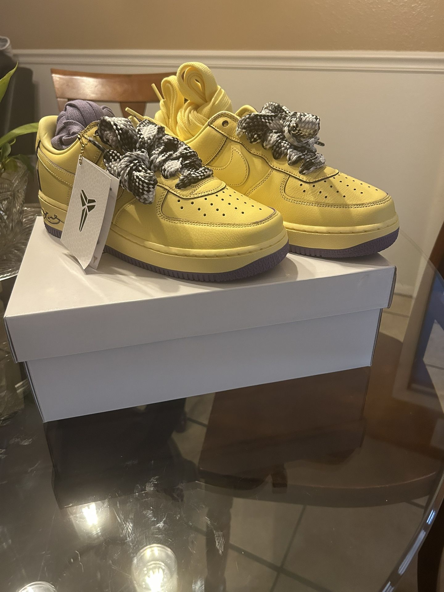 Kobe Af1 Low Soft Yellow Mamba Mentality
