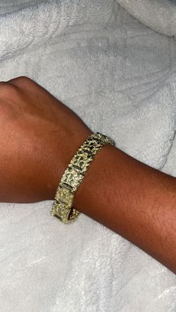 Gold nugget bracelet